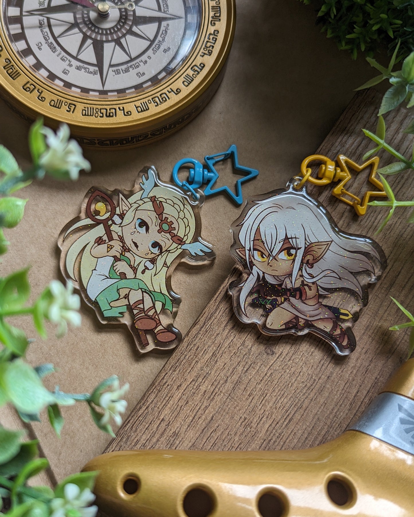 Keychain -  Link & Zelda  Old heroes