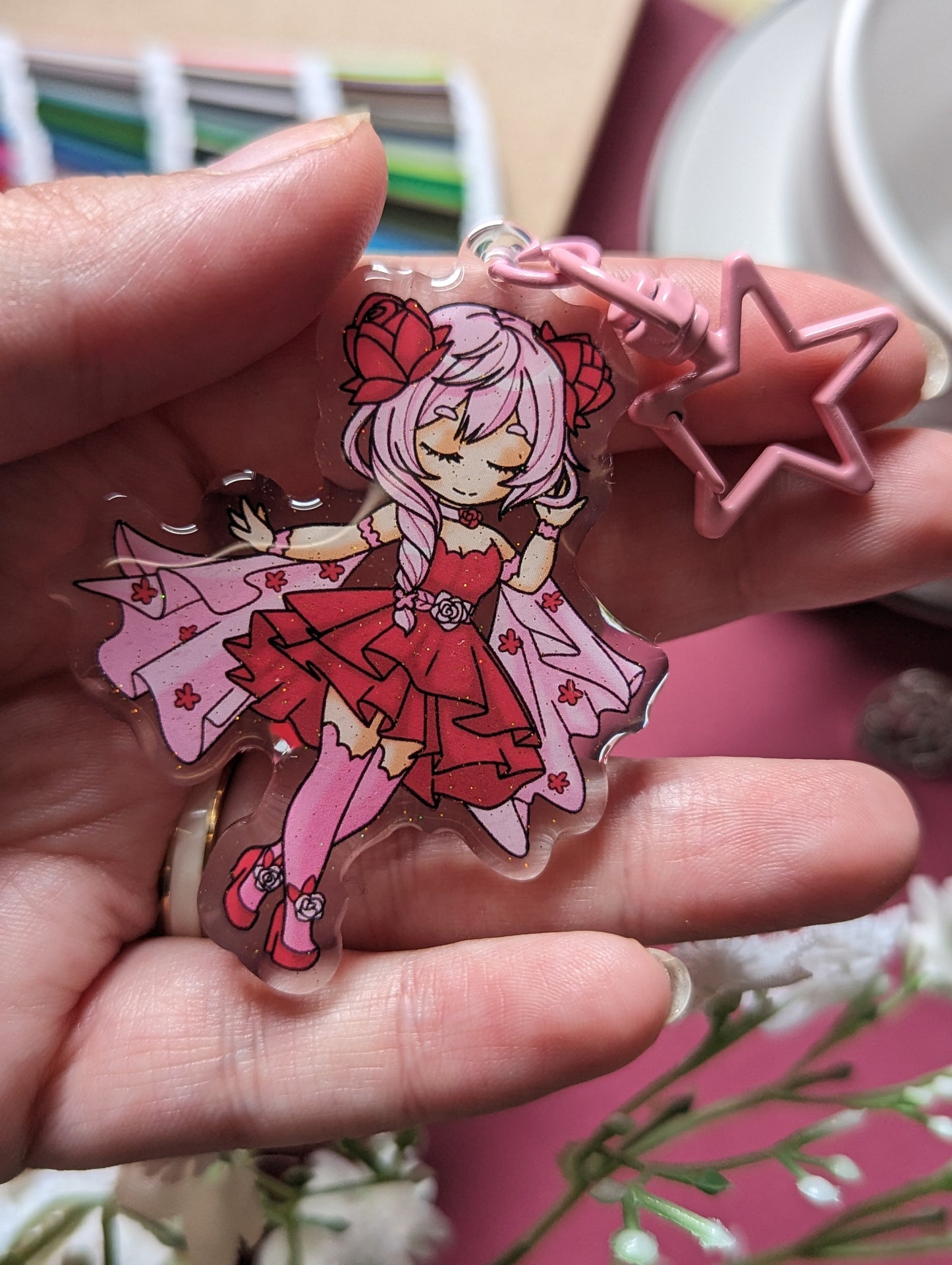 keychain ~ fairy Flower