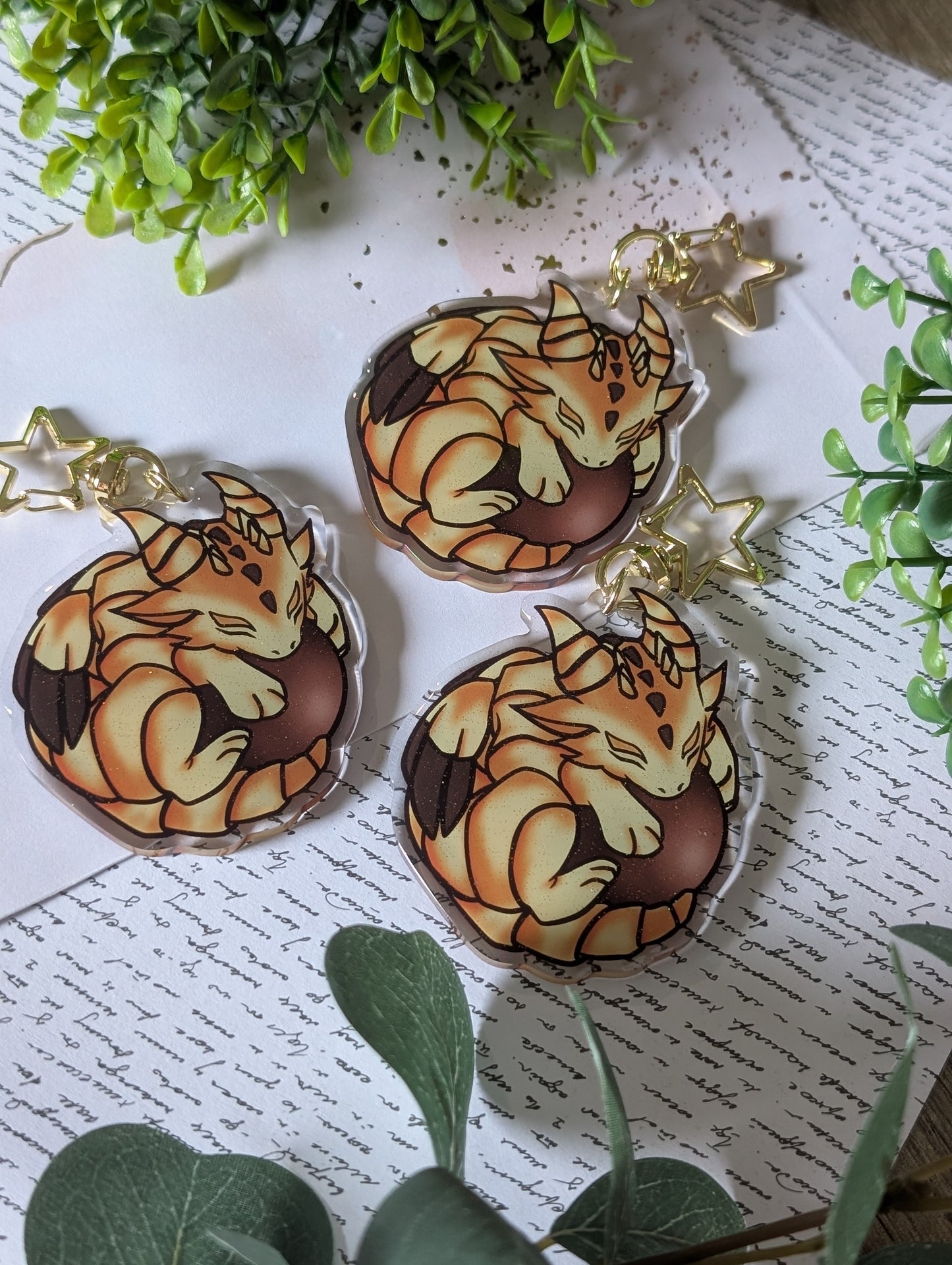 Keychain -  Dragon croissant