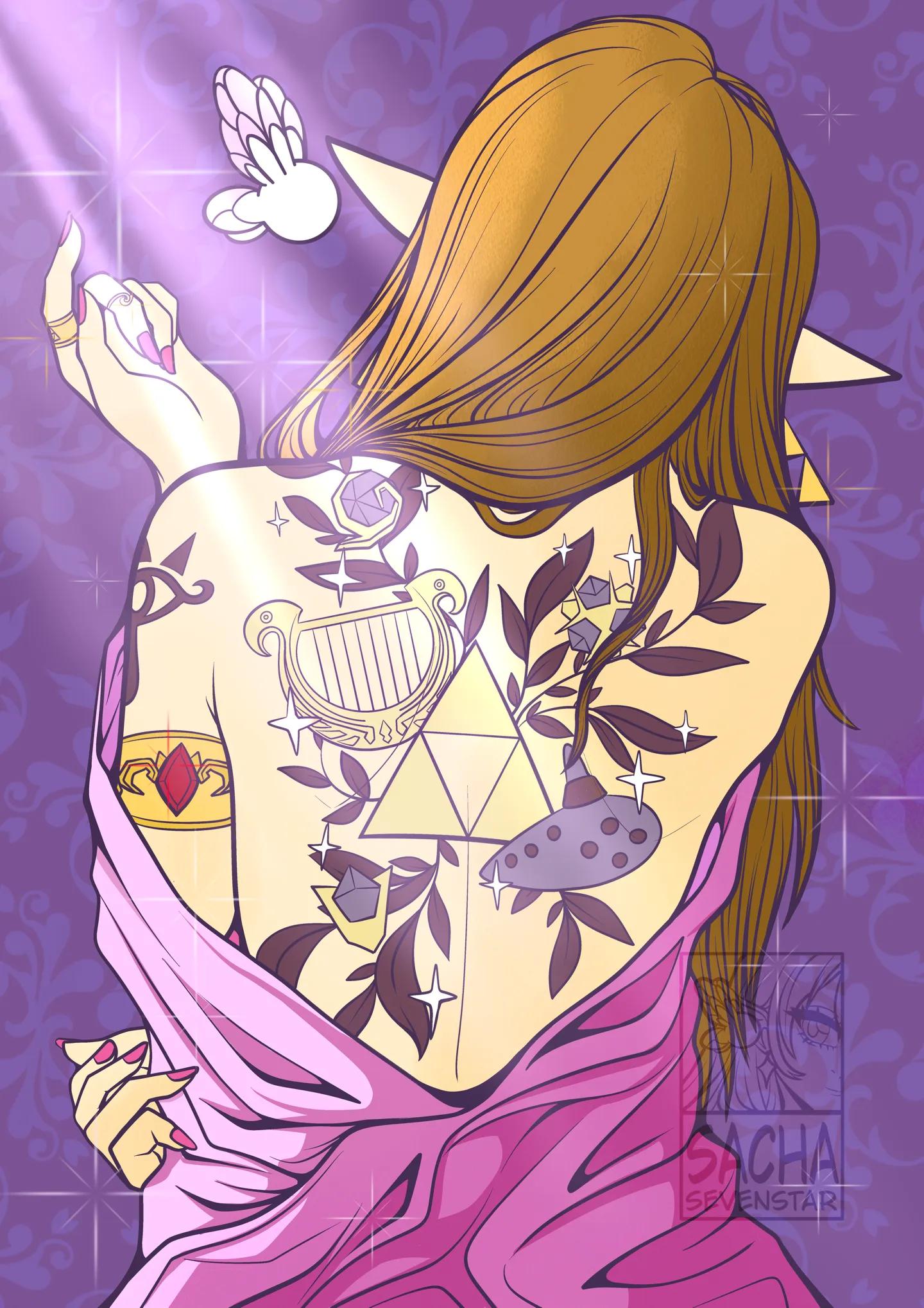 Print - Zelda ocarina Tatoo