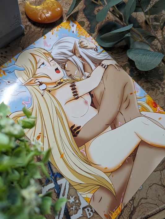 Print Old hero TOTK ~ Link &amp; Zelda Naked 🥵❤️