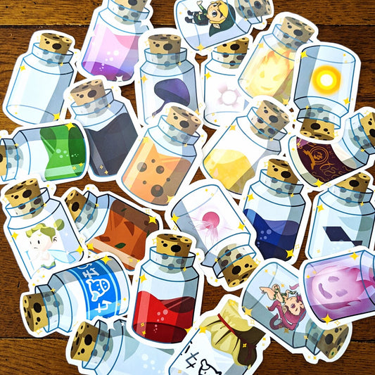 Mystery bottle stickers (set of 3)